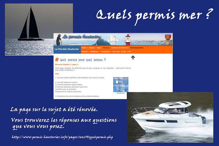 cours permis hauturier